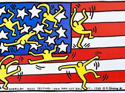 Shock, Pop & History - Keith Haring, American Music Festival, 1998, serigrafia, 50x60 cm